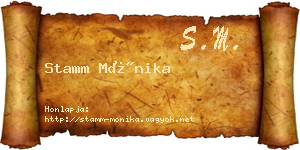 Stamm Mónika névjegykártya