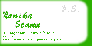 monika stamm business card